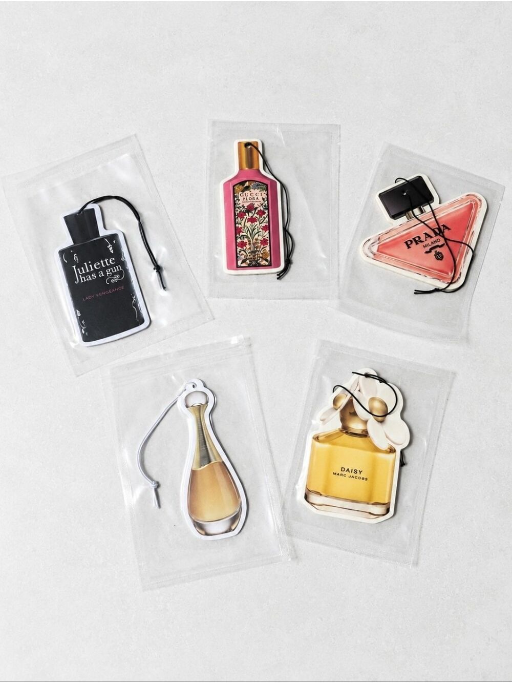Set of 5 Designer Perfume Bottle Car Air Fresheners Set 1 New Sealed